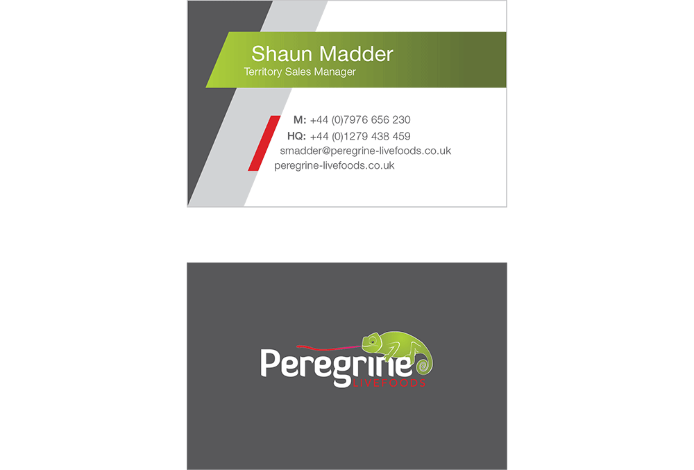 Peregrine Livefoods Business Cards