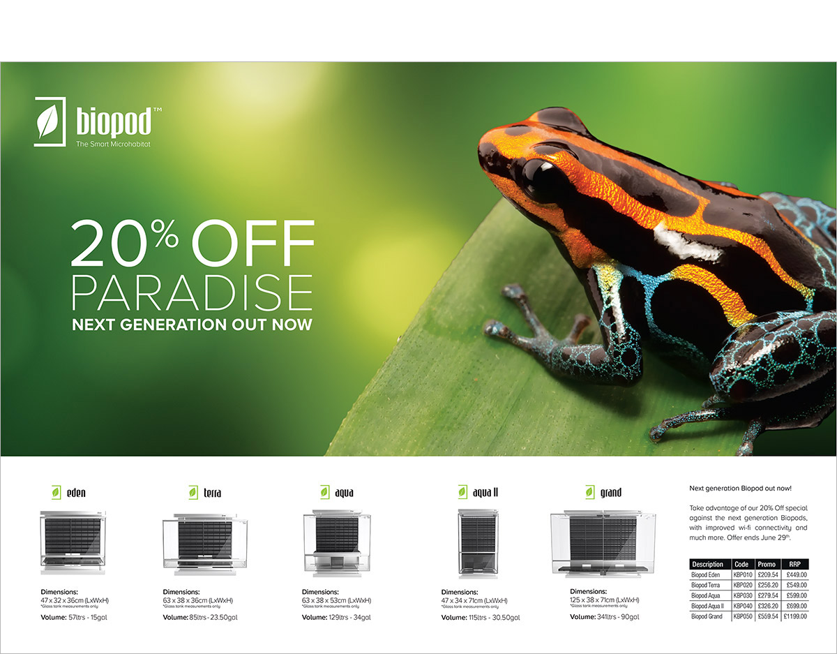 Biopod Magazine Advert
