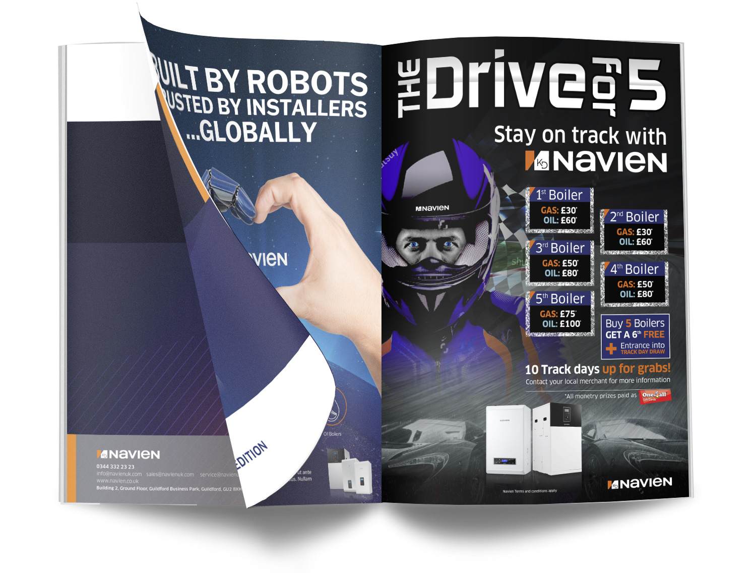 Navien Drive for 5 Promotion magazine advert