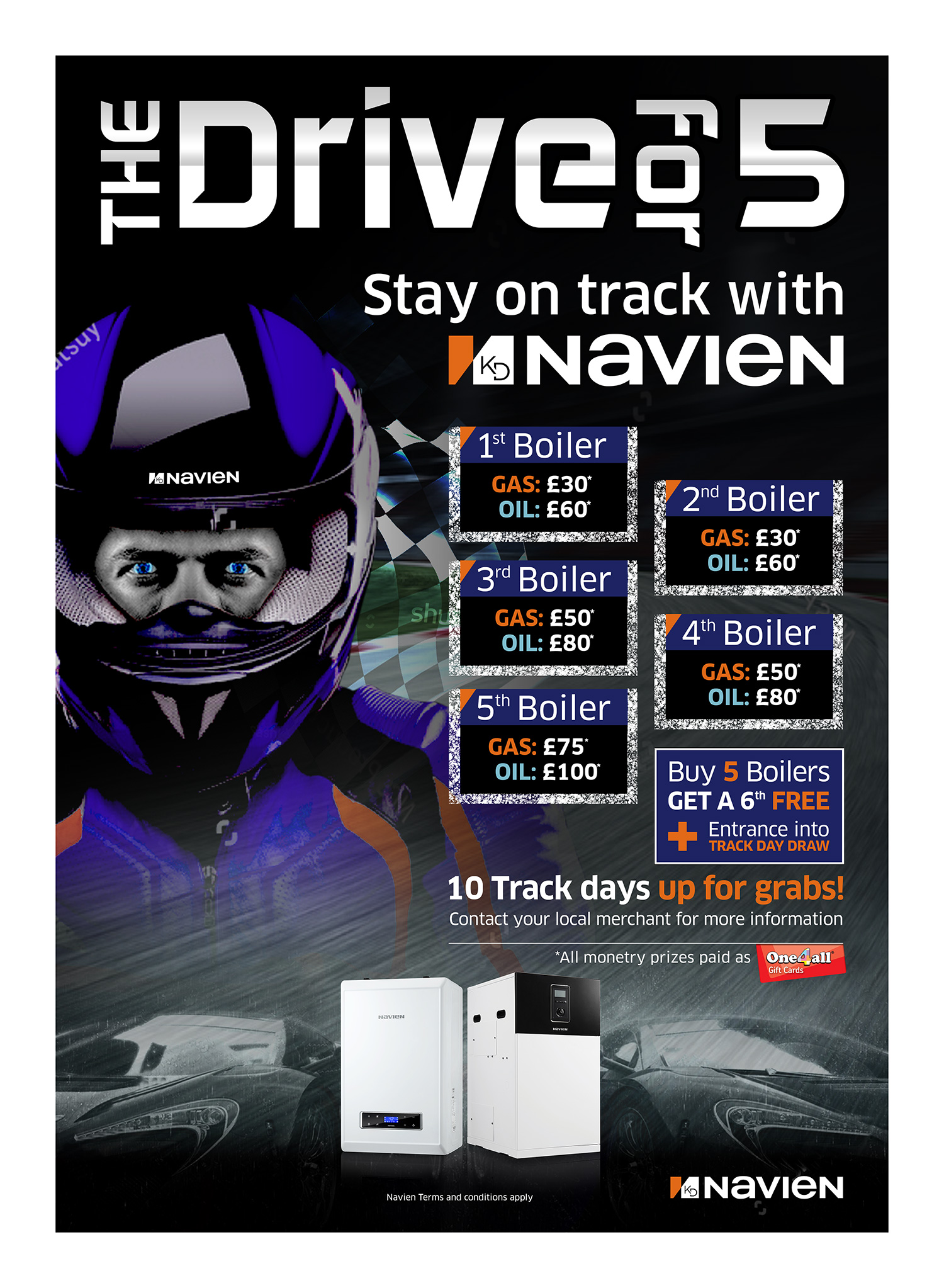Navien Drive for 5 Promotion magazine advert