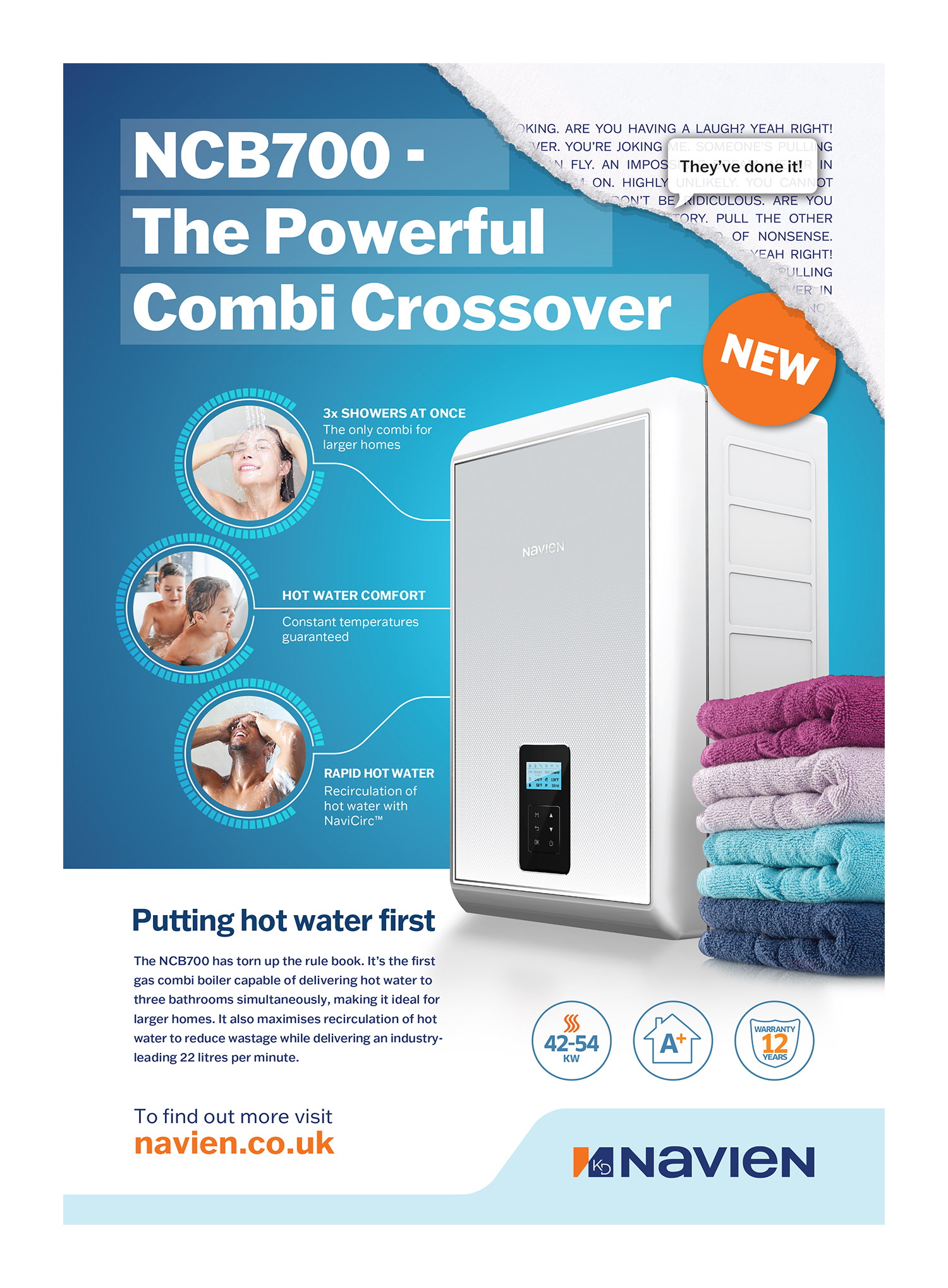 Navien NCB700 Launch advert